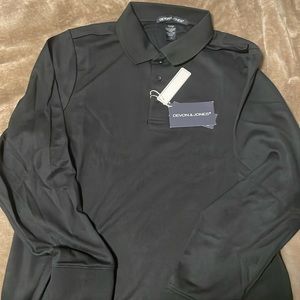 Brand New! Devon & Jones Black Long Sleeve Polo!